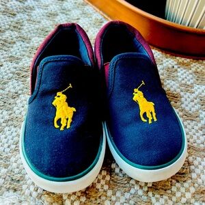 Polo Ralph Lauren kids Slip on canvas shoes size 10